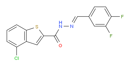 (E)-4-chloro-N'-(3,4-difluorobenzylidene)benzo[b]thiophene-2-carbohydrazide