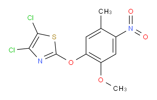 4,5-dichloro-2-(2-methoxy-5-methyl-4-nitrophenoxy)thiazole