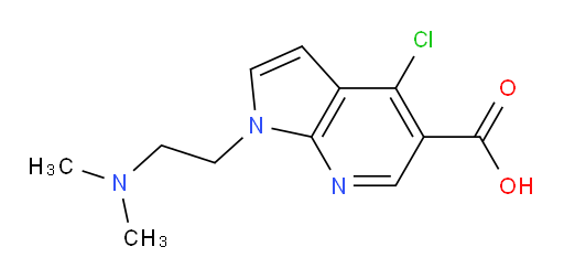 4-chloro-1-(2-(dimethylamino)ethyl)-1H-pyrrolo[2,3-b]pyridine-5-carboxylic acid
