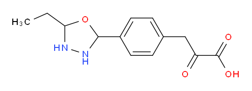 3-(4-(5-ethyl-1,3,4-oxadiazolidin-2-yl)phenyl)-2-oxopropanoic acid