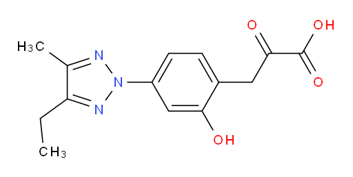 3-(4-(4-ethyl-5-methyl-2H-1,2,3-triazol-2-yl)-2-hydroxyphenyl)-2-oxopropanoic acid