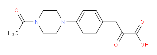 3-(4-(4-acetylpiperazin-1-yl)phenyl)-2-oxopropanoic acid
