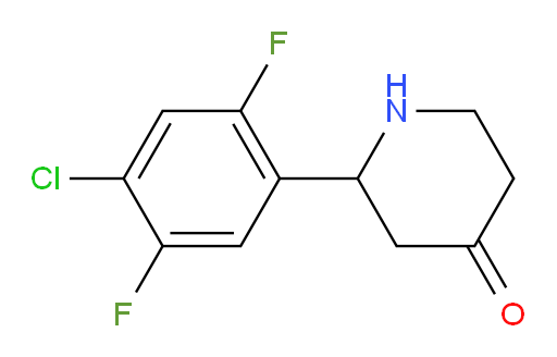 2-(4-chloro-2,5-difluorophenyl)piperidin-4-one