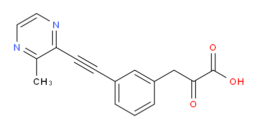 3-(3-((3-methylpyrazin-2-yl)ethynyl)phenyl)-2-oxopropanoic acid