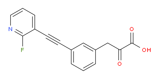 3-(3-((2-fluoropyridin-3-yl)ethynyl)phenyl)-2-oxopropanoic acid