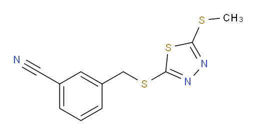 3-(((5-(methylthio)-1,3,4-thiadiazol-2-yl)thio)methyl)benzonitrile