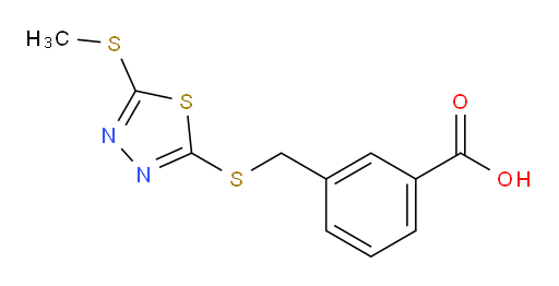 3-(((5-(methylthio)-1,3,4-thiadiazol-2-yl)thio)methyl)benzoic acid