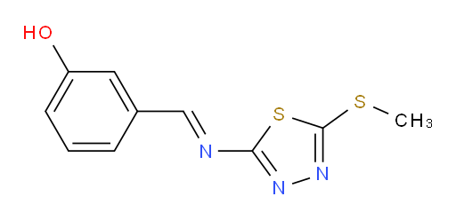 (E)-3-(((5-(methylthio)-1,3,4-thiadiazol-2-yl)imino)methyl)phenol