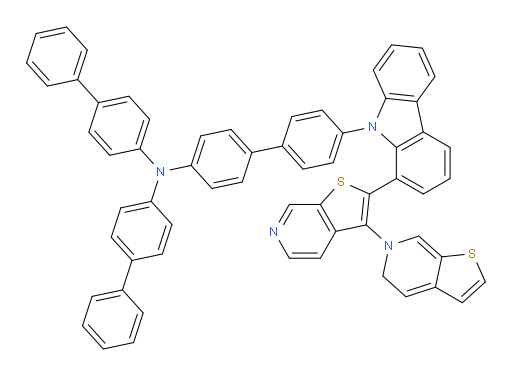 4'-(1-(5'H-[3,6'-bithieno[2,3-c]pyridin]-2-yl)-9H-carbazol-9-yl)-N,N-di([1,1'-biphenyl]-4-yl)-[1,1'-biphenyl]-4-amine