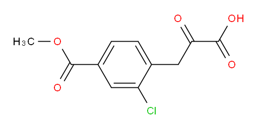 3-(2-chloro-4-(methoxycarbonyl)phenyl)-2-oxopropanoic acid