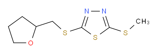 2-(methylthio)-5-(((tetrahydrofuran-2-yl)methyl)thio)-1,3,4-thiadiazole