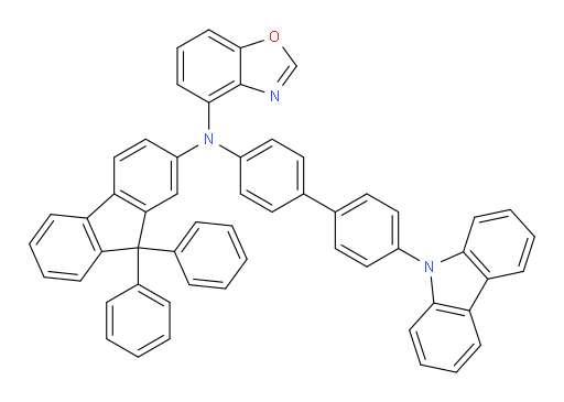 N-(4'-(9H-carbazol-9-yl)-[1,1'-biphenyl]-4-yl)-N-(9,9-diphenyl-9H-fluoren-2-yl)benzo[d]oxazol-4-amine