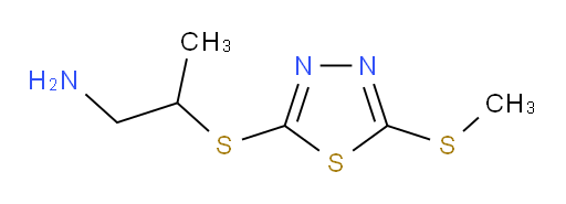 2-((5-(methylthio)-1,3,4-thiadiazol-2-yl)thio)propan-1-amine