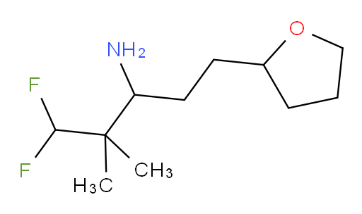 1,1-difluoro-2,2-dimethyl-5-(tetrahydrofuran-2-yl)pentan-3-amine