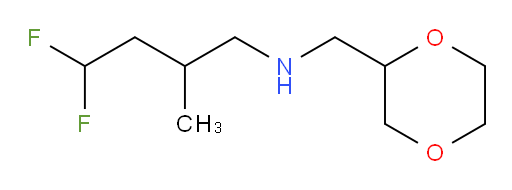 N-((1,4-dioxan-2-yl)methyl)-4,4-difluoro-2-methylbutan-1-amine
