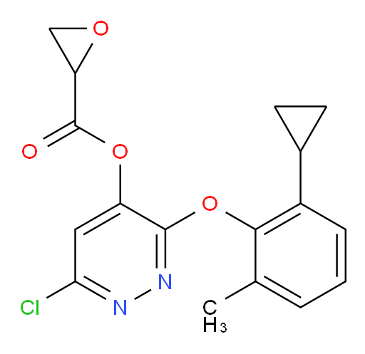 6-chloro-3-(2-cyclopropyl-6-methylphenoxy)pyridazin-4-yl oxirane-2-carboxylate