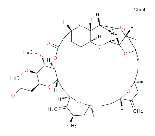 L-threo-L-talo-L-ido-D-galacto-D-allo-14-Pentatriacontulo-14,11-furanosonic acid, 3,7:6,10:8,14:9,12:17,20:23,27:29,33-heptaanhydro-2,4,5,13,15,16,18,19,21,22,24,25,26,28,34-pentadecadeoxy-25-methyl-31,32-di-O-methyl-19,26-bis(methylene)-, 1,30-lactone, (14S)- (9CI)
