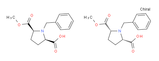 (2R,5S)-1-benzyl-5-(methoxycarbonyl)pyrrolidine-2-carboxylic acid, (2S,5R)-1-benzyl-5-(methoxycarbonyl)pyrrolidine-2-carboxylic acid