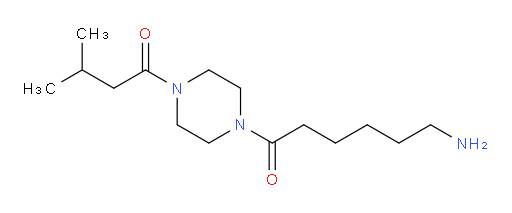 6-amino-1-[4-(3-methylbutanoyl)piperazin-1-yl]hexan-1-one