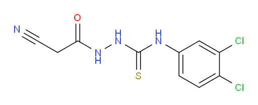 2-cyano-N-{[(3,4-dichlorophenyl)carbamothioyl]amino}acetamide