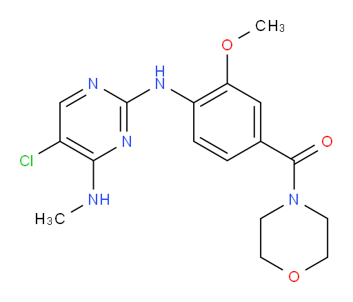 5-chloro-N2-[2-methoxy-4-(morpholine-4-carbonyl)phenyl]-N4-methylpyrimidine-2,4-diamine