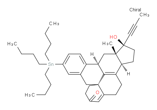(1S,3aS,9aR,14bR,15aS)-1-hydroxy-15a-methyl-1-(prop-1-yn-1-yl)-12-(tributylstannyl)-3,3a,4,5,8,9,10,14b,15,15a-decahydro-1H-benzo[n]indeno[4,5,6-de]anthracen-7(2H)-one