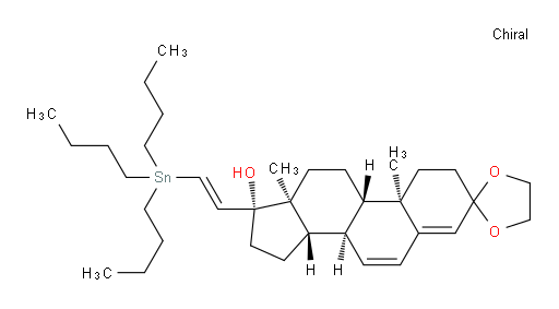 (8R,9S,10R,13S,14S,17R)-10,13-dimethyl-17-((E)-2-(tributylstannyl)vinyl)-1,2,8,9,10,11,12,13,14,15,16,17-dodecahydrospiro[cyclopenta[a]phenanthrene-3,2'-[1,3]dioxolan]-17-ol