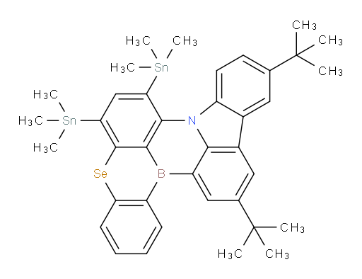 11,14-di-tert-butyl-6,8-bis(trimethylstannyl)-5-selena-8b-aza-15b-borabenzo[a]naphtho[1,2,3-hi]aceanthrylene