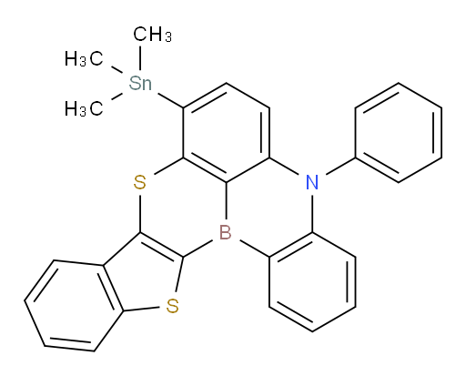 5-phenyl-8-(trimethylstannyl)-5H-9,14-dithia-5-aza-14b-borafluoreno[3,2,1-de]anthracene