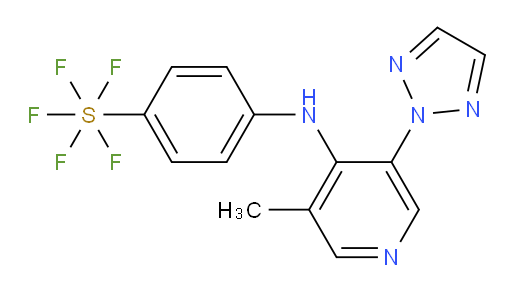 4-((3-methyl-5-(2H-1,2,3-triazol-2-yl)pyridin-4-yl)amino)(pentafluoromercapto)benzene