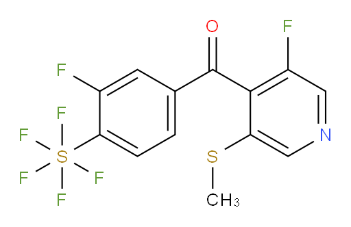 (3-fluoro-4-(pentafluoromercapto)phenyl)(3-fluoro-5-(methylthio)pyridin-4-yl)methanone