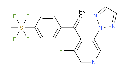4-(1-(3-fluoro-5-(2H-1,2,3-triazol-2-yl)pyridin-4-yl)vinyl)(pentafluoromercapto)benzene