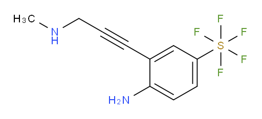 4-amino-3-(3-(methylamino)prop-1-yn-1-yl)(pentafluoromercapto)benzene