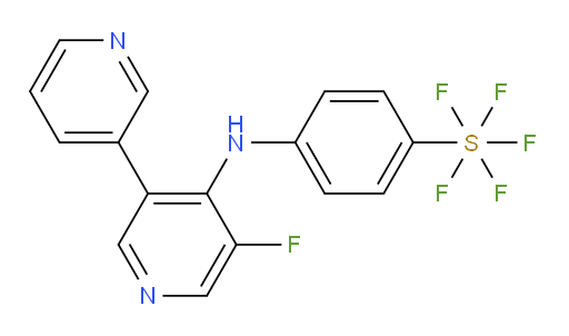 4-((5-fluoro-[3,3'-bipyridin]-4-yl)amino)(pentafluoromercapto)benzene