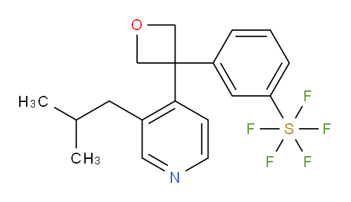 3-(3-(3-isobutylpyridin-4-yl)oxetan-3-yl)(pentafluoromercapto)benzene