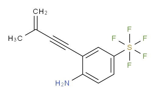 4-amino-3-(3-methylbut-3-en-1-yn-1-yl)(pentafluoromercapto)benzene