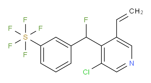 3-((3-chloro-5-vinylpyridin-4-yl)fluoromethyl)(pentafluoromercapto)benzene
