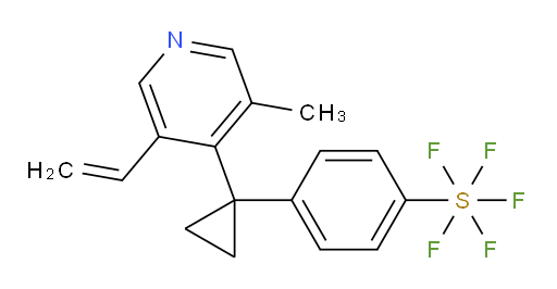 4-(1-(3-methyl-5-vinylpyridin-4-yl)cyclopropyl)(pentafluoromercapto)benzene