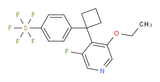 4-(1-(3-ethoxy-5-fluoropyridin-4-yl)cyclobutyl)(pentafluoromercapto)benzene