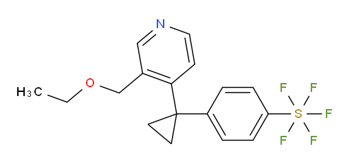 4-(1-(3-(ethoxymethyl)pyridin-4-yl)cyclopropyl)(pentafluoromercapto)benzene