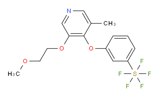 3-((3-(2-methoxyethoxy)-5-methylpyridin-4-yl)oxy)(pentafluoromercapto)benzene