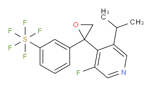 3-(2-(3-fluoro-5-isopropylpyridin-4-yl)oxiran-2-yl)(pentafluoromercapto)benzene