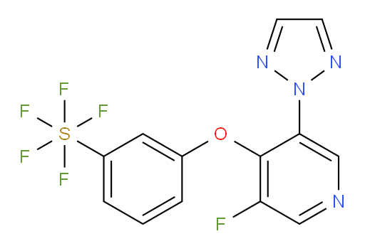 3-((3-fluoro-5-(2H-1,2,3-triazol-2-yl)pyridin-4-yl)oxy)(pentafluoromercapto)benzene