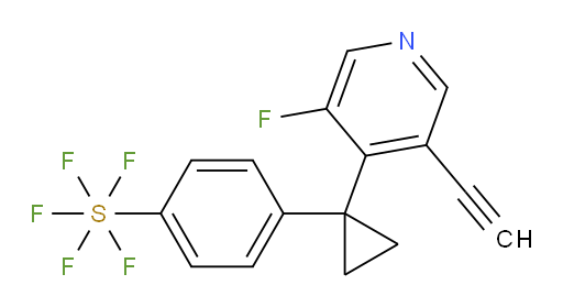 4-(1-(3-ethynyl-5-fluoropyridin-4-yl)cyclopropyl)(pentafluoromercapto)benzene