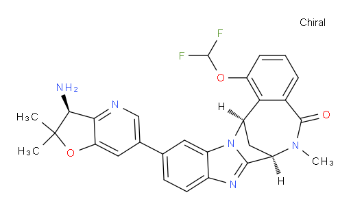 (7R,14R)-11-[(3S)-3-amino-2,3-dihydro-2,2-dimethyl-furo[3,2-b]pyridin-6-yl]-1-(difluoromethoxy)-6,7-dihydro-6-methyl-7,14-Methanobenzimidazo[1,2-b][2,5]benzodiazocin-5(14H)--one