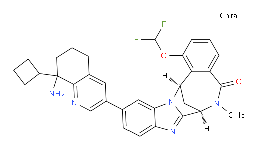 (7R,14R)-11-(8-amino-8-cyclobutyl-5,6,7,8-tetrahydro-quinolin-3-yl)-1-(difluoromethoxy)-6,7-dihydro-6-methyl-7,14-Methanobenzimidazo[1,2-b][2,5]benzodiazocin-5(14H)--one