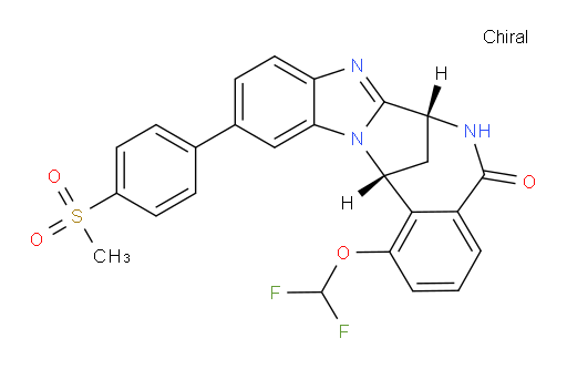 (7R,14R)-1-(difluoromethoxy)-6,7-dihydro-11-[4-(methylsulfonyl)phenyl]-7,14-Methanobenzimidazo[1,2-b][2,5]benzodiazocin-5(14H)--one