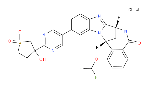 (7R,14R)-1-(difluoromethoxy)-6,7-dihydro-11-[2-(tetrahydro-3-hydroxy-1,1-dioxido-thiophen-3-yl)-pyrimidin-5-yl]-7,14-Methanobenzimidazo[1,2-b][2,5]benzodiazocin-5(14H)--one