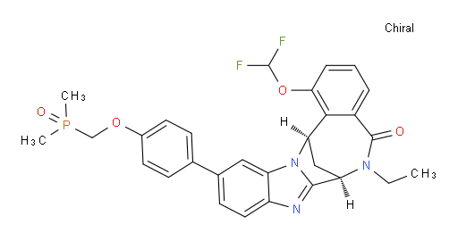 (7R,14R)-1-(difluoromethoxy)-11-[4-[(dimethylphosphinyl)methoxy]phenyl]-6-ethyl-6,7-dihydro-7,14-Methanobenzimidazo[1,2-b][2,5]benzodiazocin-5(14H)--one