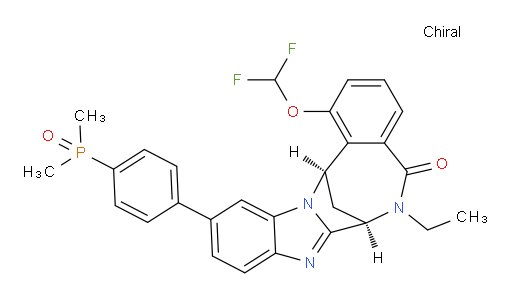 (7R,14R)-1-(difluoromethoxy)-11-[4-(dimethylphosphinyl)phenyl]-6-ethyl-6,7-dihydro-7,14-Methanobenzimidazo[1,2-b][2,5]benzodiazocin-5(14H)--one